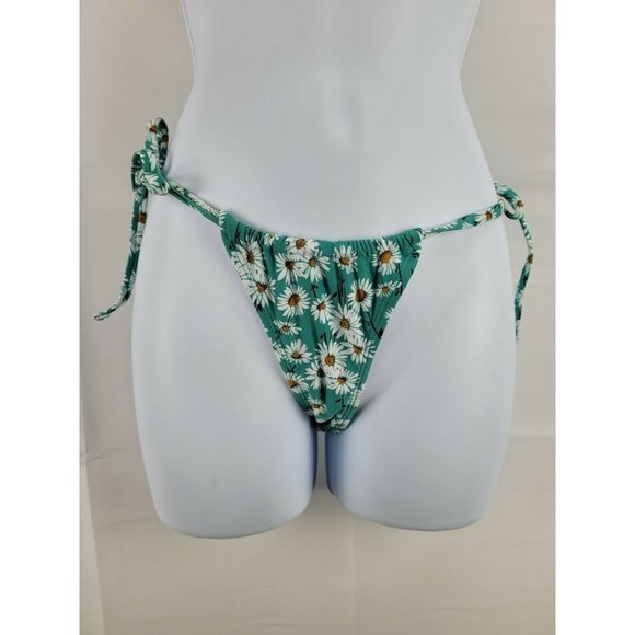 Xhilaration Other - Xhilaration Juniors Cheeky String Bikini Bottom Turquoise Floral Size XS
